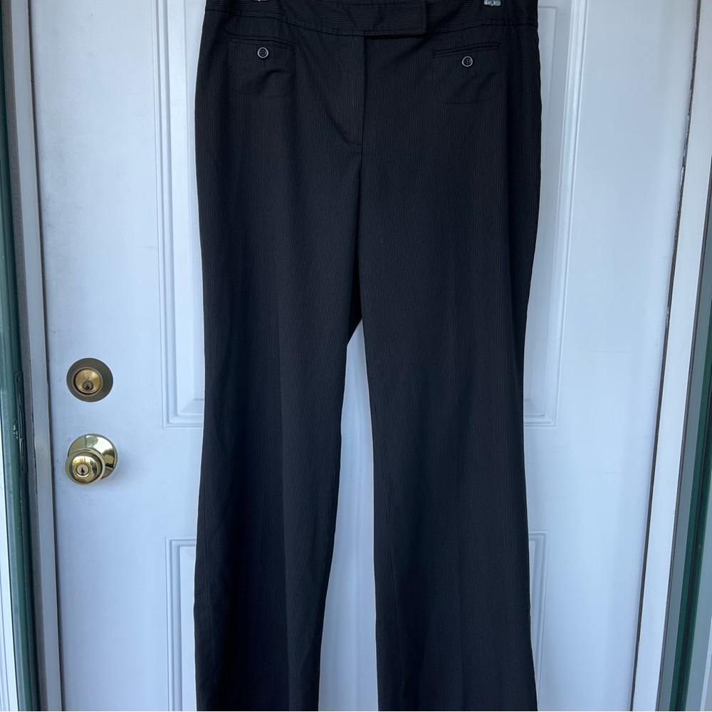 •LOFT• Dark Grey Pinstripe Ann Fit Dress Pants - Size 12